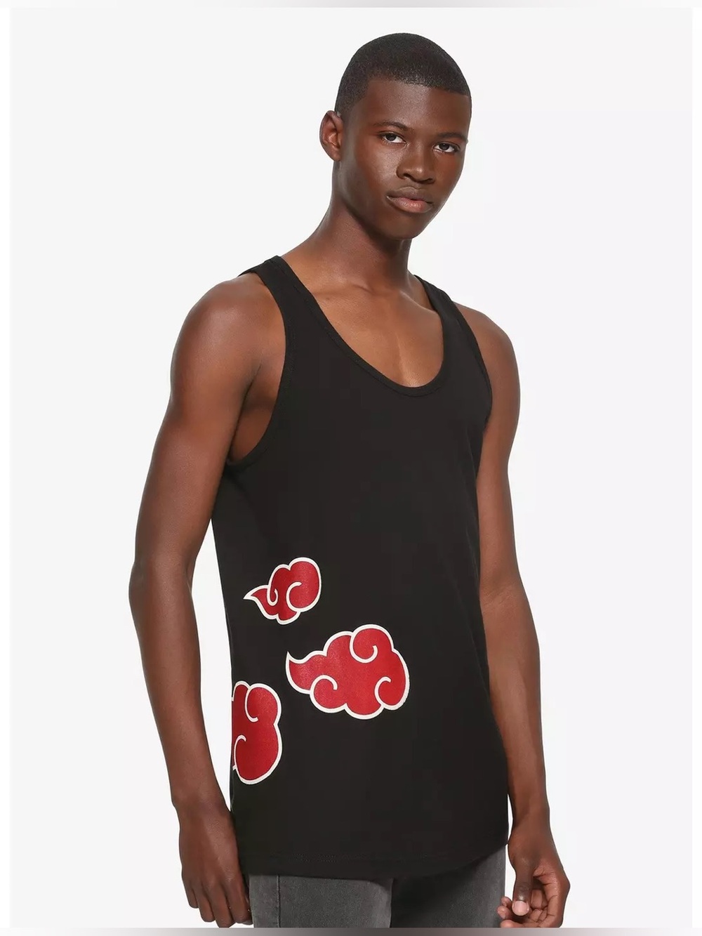 Naruto Shippuden Akatsuki Cloud Black Tank Top Muscle Shirt Men’s Sz M